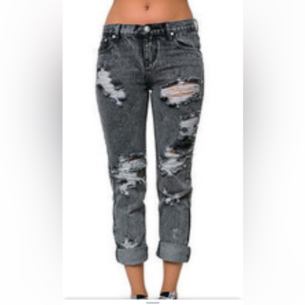 One by One Teaspoon Melrose Awesome Baggies in Grey Wash. Women’s size 29